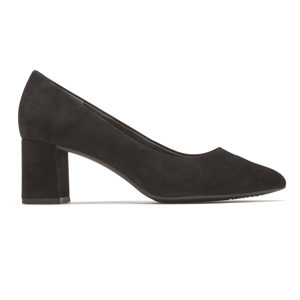 Rockport Total Motion Salima Heel - Womens Pumps - Black - NZ (RKL-928371)